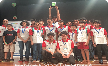 Team Robominds at the WRO 2019 Mumbai Regionals